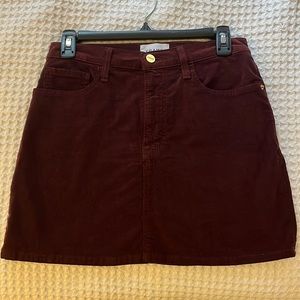 Frame velvet maroon skirt. Hardly worn